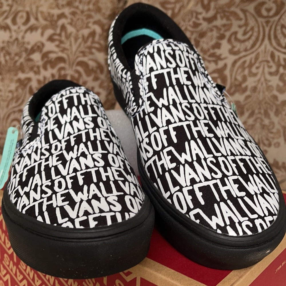 Vans COMFYCUSH Slip On Brush Black/True White men’ - Picture 8 of 16